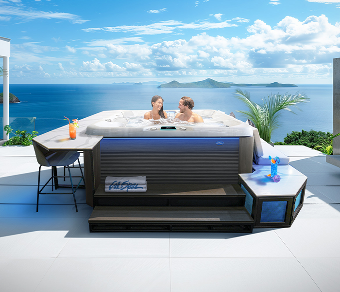 Calspas hot tub being used in a family setting - Columbus